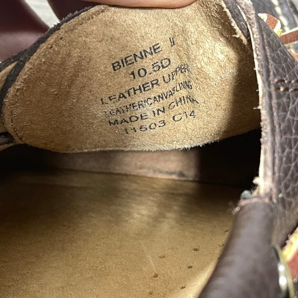 Polo Ralph Lauren Boat Shoes Mens 10.5 D Dark Brown Bienne II Pebbled Leather